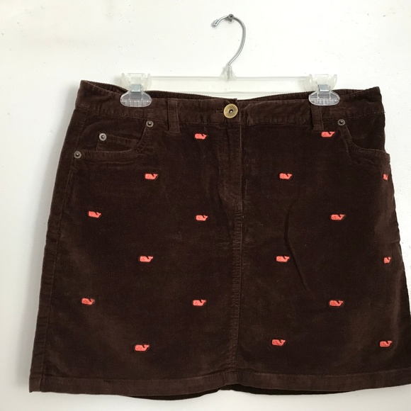 Vineyard Vines Dresses & Skirts - VINEYARD VINES Brown w/ Embr Coral Logo Skirt